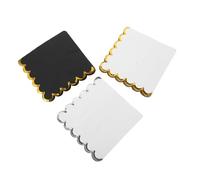 SKISUNO 60pcs Disposable Party Tissue Napkins with Metallic Scalloped Edges Solid Color Paper Guest Towels in Ivory Black Gold and Pearl White Serviettes for Weddings Birthdays and Events