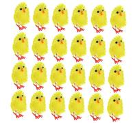 SKISUNO 60Pcs Easter Chicks Decorations Cute Cartoon Chicken Figures for Easter Decor Party Supplies and DIY Crafts and Safe for Home and Garden