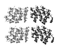 SKISUNO 60Pcs Medieval Army Men Action Figures Set for Boys Plastic Toy Soldiers Historical Role-Playing Figures for Creative Play