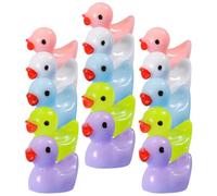 SKISUNO 60Pcs Miniature Resin Duck Figurines Micro Landscape Decor for Garden Bonsai and Cake Decoration Safe Mini Resin Ducks for DIY Crafting
