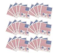 SKISUNO 60pcs Patriotic Temporary Tattoos with Vivid Colors and Easy to Adhere Paper Material, American Flag Face Stickers for Fourth of July Celebrations and Veterans Day