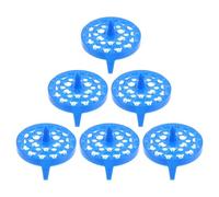 SKISUNO 6pcs Floating Test Tube Holder - Plastic Round Centrifuge Tube Rack - 26 Hole Vial Stand for Laboratory Water Bath Sample Storage Experiment Supplies