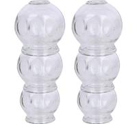 SKISUNO 6pcs Glass for Back Therapy, Practical Vacuum Suction Cups to Dispel Wind and Dampness, for Home Use and Traditional Chinese Massage