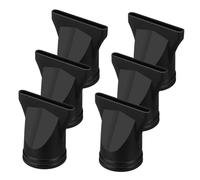 SKISUNO 6pcs Hair Dryer Accessories Black Plastic Diffuser and Nozzle Attachments for Optimized Drying and Versatile Styling Compatible with Air Outlet