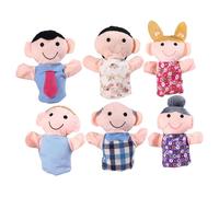 SKISUNO 6pcs Hand Puppets for Educational Storytelling Play Soft Safe Material Enhance Creativity and Communication Early Learning Gift