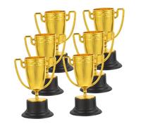 SKISUNO 6pcs Mini Gold Plastic Trophy Cups for Small Participation Awards for Sports Competitions School Rewards Classroom Prizes Party Favors
