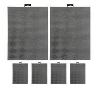 SKISUNO 6pcs Plastic Needlepoint Canvas Sheets Black Grid Plastic Mesh for Cross Stitch Embroidery DIY Crafts Patchwork Bags with Smooth Edges Precut for Easy Stitching
