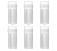 SKISUNO 6pcs Plastic Slide Staining Jars with Lids, High Transparency Staining Tanks for Microscope Slides, 5-slide Capacity Laboratory Glassware for Medical and Scientific Use