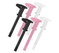SKISUNO 6Pcs Portable Eyebrow Measuring Rulers Calipers Lightweight Sliding Tools for Accurate Brow Mapping and Makeup Beginners Professional Use