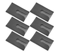 SKISUNO 6Pcs PU Leather Safety Head Covers for Butterfly Double Edge Manual, Travel Protector Case for Men’S Grooming Shaving Accessories