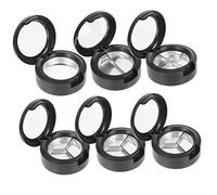 SKISUNO 6Pcs Refillable Empty Eyeshadow Holder Compact Lipstick Box with Transparent Window Storage Cases for Makeup The Go for Festivals and Night