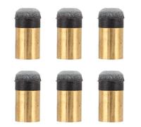 SKISUNO 6pcs Slip On Pool Cue Tips 13mm - Replacement Stick Repair Head - No Glue & Tool Needed - Billiard Cue Topper Accessories for Home Snooker Pool Table