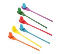 SKISUNO 6sets Egg Spoon Race Game Wooden Balance Toy for Boys and Girls Equilibrium Sense Training