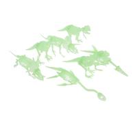 SKISUNO 7pcs Dinosaur Skeleton Toy Realistic Pvc for Boys and Girls Glow Dark Educational Model for Imaginative Play and Learning