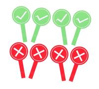 SKISUNO 8-Piece True False Response Paddle Set for Teachers and Students Reusable Dry Erase Voting Boards for Classroom Games and Events Interactive Display Boards for Quick Answers