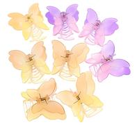 SKISUNO 8Pcs Butterfly Hair Clips for Durable Jaw Hair Clips Random Gradient Colors for Weddings Dates and Everyday Styling Random Color