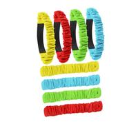 SKISUNO 8pcs Elastic Legged Race Bands Thickened Flexible Nylon Straps Non-fading Bright Colors for Adults and Team Building Outdoor Sports Game