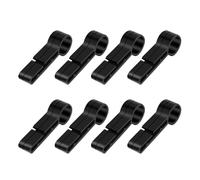 SKISUNO 8pcs Hard Hat Light Clips for Headlamp and Helmet, Non-slip Plastic Helmet Light Clips, Easy to Install Hardhat Hooks for Construction Site at Night