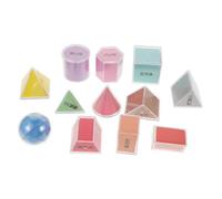 SKISUNO 8pcs Model Set Geometric Solids for Boys and Girls Math Volume Measurement Tools Geometric Shapes for Classroom Activities