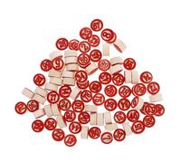 SKISUNO 90pcs Wooden Chess Pieces Double Sided for Board Games Family Game Props Smooth Wooden Material for Number Based Activities