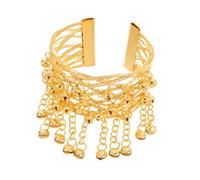SKISUNO Adjustable Arm Cuff Bracelet with Bells Ethnic Metal Jewelry for Belly Dancing for Festivals and Dance Performances Enhances Rhythm and Visual Impact