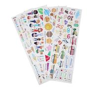 SKISUNO Animal Alphabet Numbers with Matte Surface Peel and Stick Removable PVC Letters 3 Sheets Wall Decals Colorful Educational Nursery Wall Decor for Classroom or Playroom
