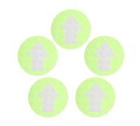 SKISUNO Arrow Direction Reflective PVC Signs 5Pcs Fluorescent Green Sturdy Trail Markers for Camping and Stairway Navigation