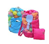 SKISUNO Bag Storing Storage Foldable Pink Beach Lightweight Nylon Shell Storage Bag with Drawstring Closure, for the Sundries Makeup Stuff