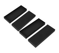 SKISUNO Black Rectangular Tie Boxes 2Pcs Hard Cardboard Boxes with Lids for Men'S Necktie Set Storage and Presentation at Events and Holidays 10.6X3.7X1.4In