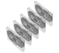 SKISUNO Blank Audio Cassette Tapes and Reusable Plastic Shell 60 Minute 5pcs for Recording with Premium Sound Suitable for Car Stereo and Lecture Use