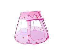 SKISUNO Boy Girl Hexagon Play Tent for Indoor Use Yurt Design for Creative Fun Suitable for Boy Girl Aged Easy Installation Pink Color Without Balls