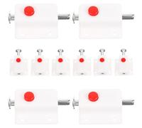 SKISUNO cabinet door latch lock bolt lock 10pcs Spring Loaded Latch Pin for Cabinet Door and Window Security White Plastic Iron