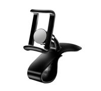 SKISUNO Car Mounted Phone Holder Adjustable Dashboard Bracket Rotation Metal Tpu Clamp Compatible with Smartphones Black