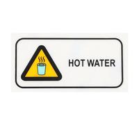 SKISUNO Caution Hot Water Warning Sticker Pet Material Safety Sign Adhesive Label for Home Office Industrial Use Hazard Alert