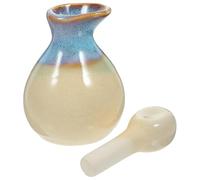 SKISUNO Ceramics Essential Oil Pot Dispenser for Spa and Beauty Salon Use with Porcelain Bowl and Random Bottleneck Colour