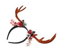 SKISUNO Christmas Deer Antler Headband Hair Hoop with Delicate Cloth Material and Unique Appearance for Celebration Activities and Festive Xmas Party Decor