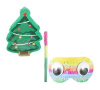 SKISUNO Christmas Tree Pinata Party Pinata Prop Lightweight Paper Decorative Traditional Unique Design Assorted Color Christmas Theme Company Party