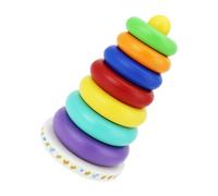 SKISUNO Colorful Educational Cognitive Rings for Multi-function Learning Plaything with Safe Rounded Edges and Fall-resistant Design for Early Color Recognition and Attention Development