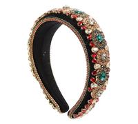 SKISUNO Colorful Rhinestone Baroque Hairband for Women Chic Creative Headdress with Wide Band Lightweight Skin-friendly Hair Decor for Parties Dances and Daily Wear