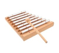 SKISUNO Compact Percussion Glockenspiel Wooden and Metal Xylophone Eight Notes, Lightweight Instrument for Music Learning Classroom Teaching and Student