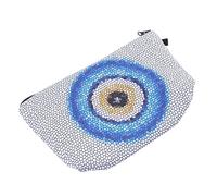 SKISUNO Cosmetic Bag Travel Toiletries Zipper Evil Eye Print Portable Makeup Bags for Women Beach Use