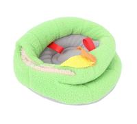 SKISUNO Creative Bird Hammock Plush Hammock Soft Cotton Nest Winter Warm Pet Bed for Small Pets in Green Suitable for Bird Cages