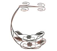 SKISUNO Creative Iron Wine Glass Rack Tabletop Wine Bottle Holder with Hanging Cup Design Space Saving Display for Home Bar Restaurant Sturdy Storage Organizer