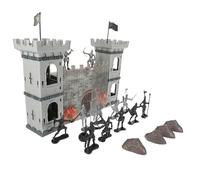 SKISUNO Decorative Soldier Model Set for Sand Table Decor Ancient Castle War Playset with and Figures Safe Non-toxic for Imaginative Interaction