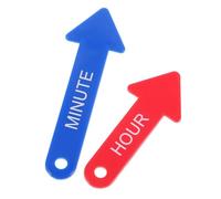 SKISUNO DIY Educational Clock Hands Set Plastic Rotatable Clock Needles for Boys and Girls Time Telling Toys Creative Learning Aids for Home and Classroom Activities