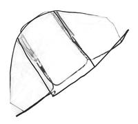 SKISUNO Double Stroller Rain Cover Shield Universal Fit Foldable Eva Material Weather Protection Going Outside Double Pushchair Wind Proof Cover