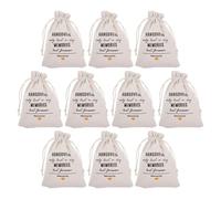SKISUNO Drawstring Bags Featuring Elegant Decoration White with Drawstring Closure Cloth 10pcs and Easy Carrying for Graduation Season, for Bridal Shower and Parties