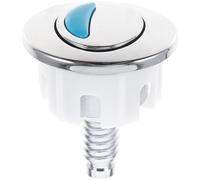 SKISUNO Dual Flush Toilet Push Button Oval Shape Abs Plastic Toilet Tank Button Replacement with Silver Finish No Tools Required Easy to Use for Hotel and Family Use