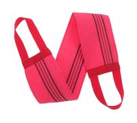 SKISUNO Dual-sided Exfoliating Long Back Scrubber Towel for Shower, Body Exfoliating Cloth with Gentle Texture, Red Bath Scrubber Suitable for Men and Women Bathing