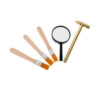 SKISUNO Educational Archaeology Dig Kit for Magnifier Hammer and Brushes Stem Science Excavation Tools Set for Motor Skills Development and Interactive Exploration